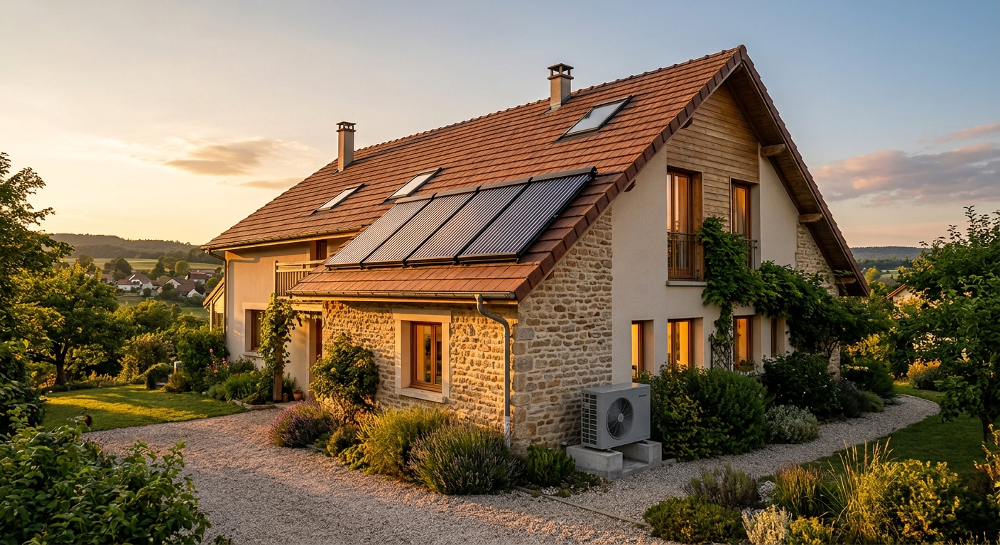 Pompe à chaleur air-eau et panneaux solaires thermiques, deux solutions complémentaires