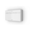 Climatiseur Unico EVO Olimpia Splendid Climatiseur monobloc sans unite exterieure Olimpia Splendid Unico EVO, vu de trois quarts, boitier mural entierement blanc avec logo UNICO